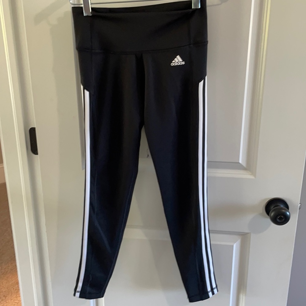 Adidas three stripe leggings
